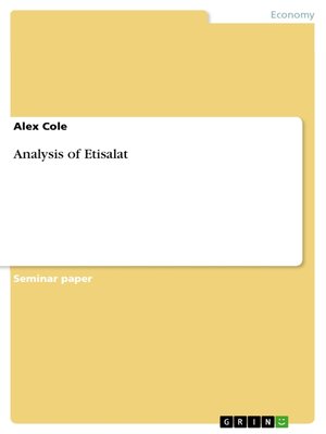 cover image of Analysis of Etisalat